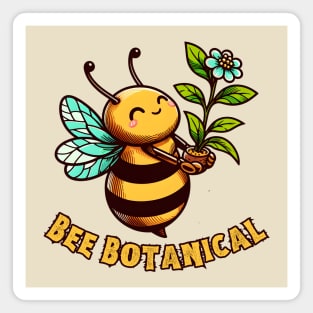 Bee botanist Magnet